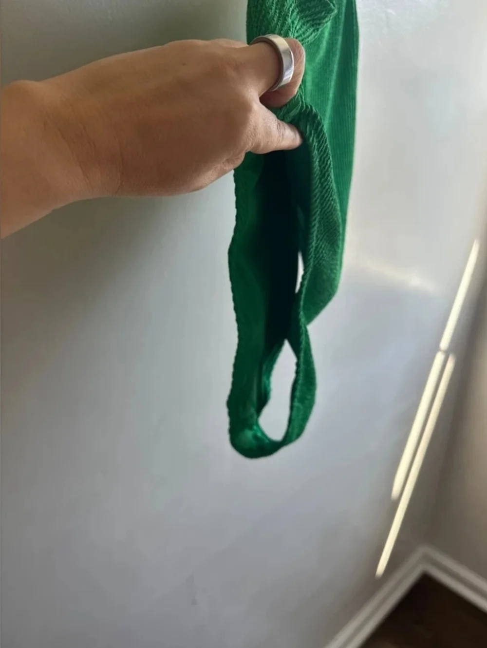 Green Ribbed One-Piece Swimsuit - Picture 5 of 5